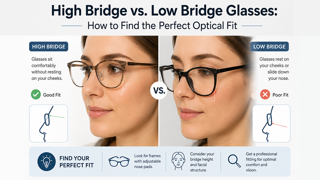 High Bridge vs. Low Bridge Glasses: Which Fit Is Right for You?