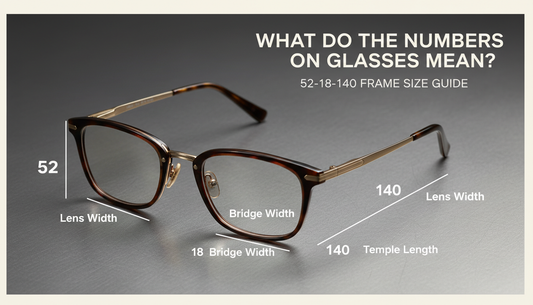 What Do the Numbers on Glasses Mean? 52-18-140 Frame Size Guide