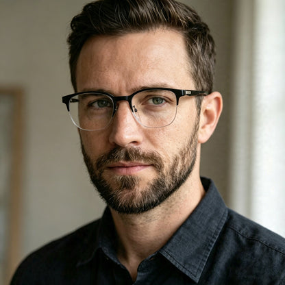 Semi-Rimless Prescription & Non-Prescription Blue Light Blocking Glasses for Men and Women – Anti-Radiation, Eye Strain Relief, Computer & Phone Glasses