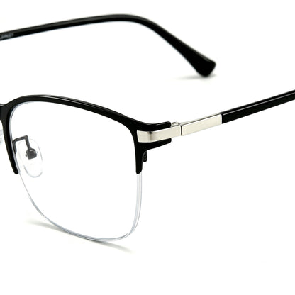 Semi-Rimless Prescription & Non-Prescription Blue Light Blocking Glasses for Men and Women – Anti-Radiation, Eye Strain Relief, Computer & Phone Glasses
