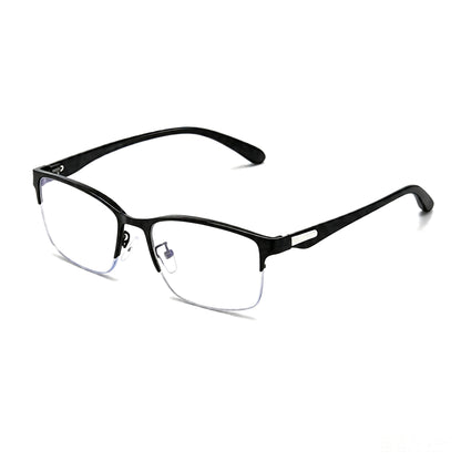 Semi-Rimless Prescription & Non-Prescription Blue Light Blocking Glasses for Men and Women – Anti-Radiation, Eye Strain Relief, Computer & Phone Glasses